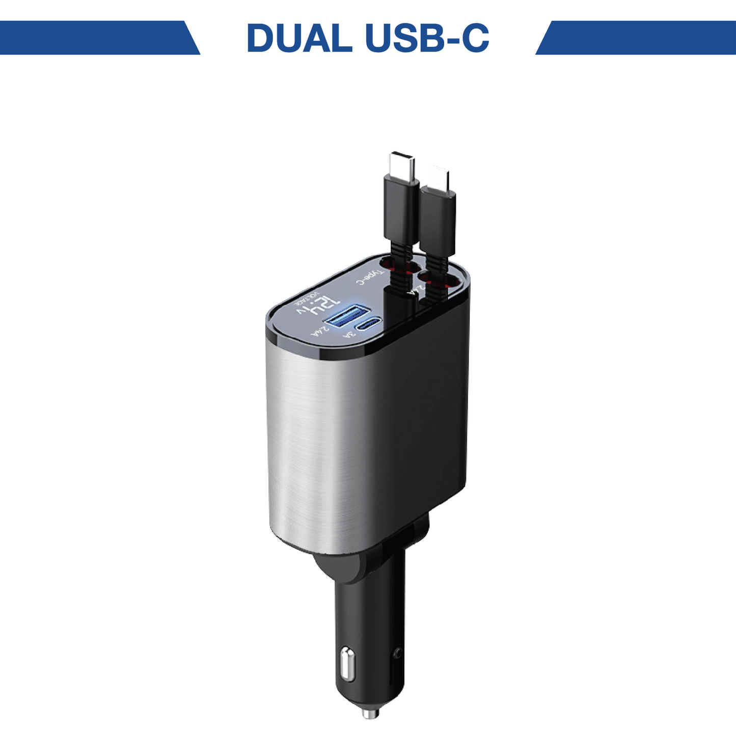 Voxku™ 4 In 1 Car Charger Adapter Powerful Fast Charging