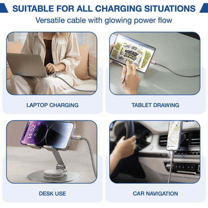 Voxku™ Ultracharge 4 In 1 240w Fast Charging Cable 1m2